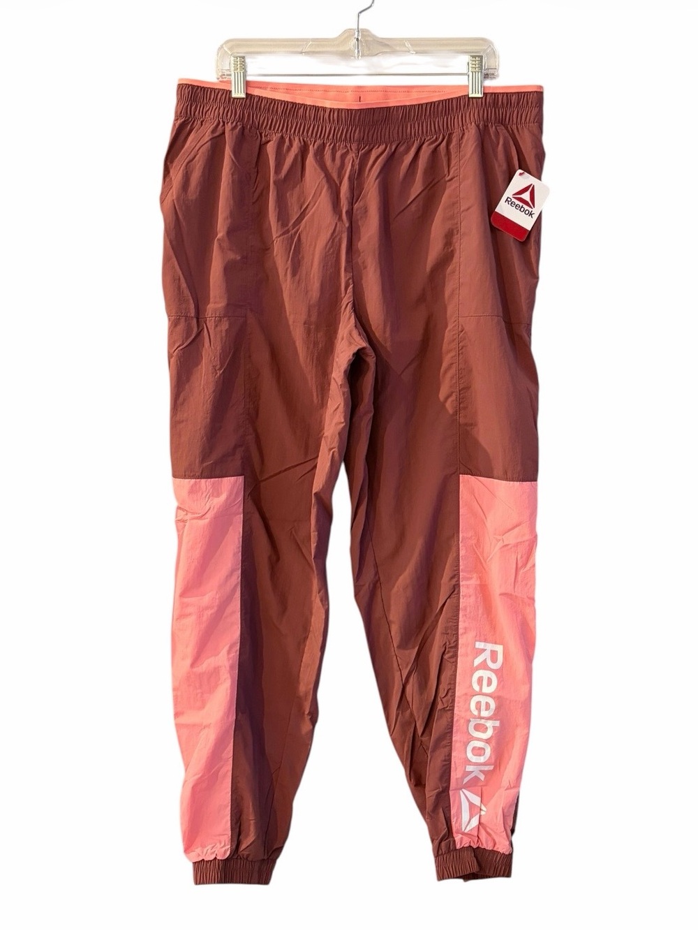 NWT Reebok Women's Mauve and Pink Colorblock Focus Track X-Large